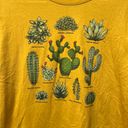 Fifth Sun  mustard yellow cactus graphic short tee cotton blend XS plant lady Photo 5