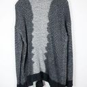 DKNY  Jeans Womens Large Cardigan Sweater Knit Striped Open Waterfall Front DF Photo 1