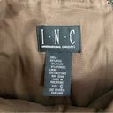 INC  Vintage Brown Faux Leather Wool Blend 90s Y2K Classic Office Pencil Skirt Photo 3