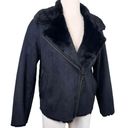 Uniqlo  Black Faux Suede and Faux Fur Women’s Jacket in size Small Photo 1