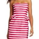 Lilly Pulitzer  Maybell Pink/White Short Barbiecore Stripe Strapless Dress Size 8 Photo 1