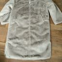 Nike  NWT Sportswear Swoosh Faux Fur Iron Grey White Long Coat Size Large Photo 10