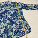 White Stag  Watercolor Long Sleeve Button Up Blouse Top Sz XL 16-18 Blue White Photo 9