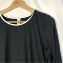 Athleta  Black Cloudbreak Ribbed Rashguard Long Sleeve Swim Top L Photo 3