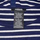 Premise Women’s Navy & White Striped Short Sleeve Top | Large Photo 4