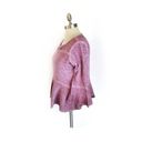 Akemi + Kin ANTHROPOLOGIE  PEPLUM SEAMED TOP PINK OMBRE BELL SLEEVE TOP SZ XXS Photo 2