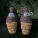 Toms  Blue Denim Wedge Espadrilles size 7.5 Photo 2