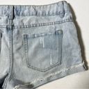 Forever 21  Light Wash Distressed Cuffed High Waist Jean Shorts Photo 5