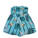 GUESS Turquoise Print Floral Strapless Romper Size M Photo 0
