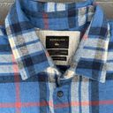 Quiksilver Vintage  Blue Plaid Long Sleeve Flannel Photo 4