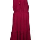 City Chic  Fringe Tier Maxi Dress in Rhubarb Casual Size L/20 Photo 4