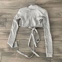 Danielle Bernstein  gray cropped cardigan Photo 0