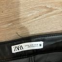 ZARA Leather Black Pants Photo 1