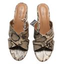 American Eagle  Womens SNAKESKIN  BLOCK HEEL Sandal Sz 8 Photo 0