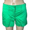 New York & Co. Womens Dress Shorts Cuffed Bright Green Summer Lightweight Sz 0 Photo 2