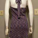 l*space NWT  BABE PURPLE HALTER SWEATER KNIT BODYCON DRESS Photo 6