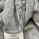 Vince  Grey Knit Pima Cotton Long Sleeve Size Medium Photo 3