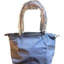 Longchamp Le Pliage Club Medium Nylon Tote Shoulder Bag Color Blue Mist New Photo 3