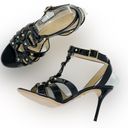 Charlotte Olympia  Allure Black Patent Leather Gold Studded Sandal size 37.5 Photo 14