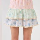 Free The Roses  Color Block Eyelet Trim Detail Mini Skirt in multicolor size XS Photo 0