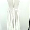 Vince  Shirred Sleeveless Tiered Midi Long Dress in Off White Size XS Photo 6