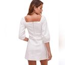 ASTR  the Label Rabia Puff Sleeve White Mini Dress - Medium Photo 3