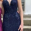 PromGirl Navy Blue Prom Dress Photo 2