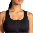 Brooks  Women’s Dare Zip Run Bra Solid Black Sports Bra size 36 C/D Photo 0