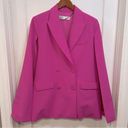 ZARA  Bright Pink Cape Double Breasted Blazer Size medium Photo 3