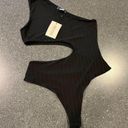 Missguided  black cut out bodysuit size Large Photo 3