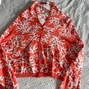 REEF Top It Off Shawl Poncho Button Down Coral  Knit One Size Photo 6