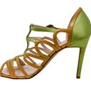 Manolo Blahnik  vintage satin leather cut out strappy sandals size 37 US 6.5-7 Photo 8