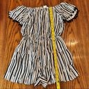 ee: Some Black and White Striped, Off the Shoulder Romper Size Small Photo 9