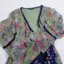 Love Sam  Williston Wrap Green, Blue / Floral Printed Dress Photo 9