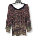 Tracy Reese Plenty  Womens Tunic Top Multicolor Floral Long Sleeve Petites P Photo 0