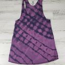 American Apparel NWOT  Custom Purple Bleach Tie Dye Diagonal Box Tank Top Size XS Photo 0