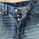 Levi's LEVI’S 501 Revolve Button Fly Dark Wash Distressed Cut Off Jean Shorts Size 29 Photo 4