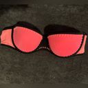 Victoria's Secret Victoria’s Secret strapless Y2K bikini top Color block w/ embroidered edge 32B Photo 1