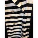 Anne Klein  Women's Colorblock Striped Double Breasted Jacket Black White Size 12 Photo 2