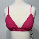 Vix Paula Hermanny  Scales Helen Laser Cut Triangle Bikini Top Swim Pink Large Photo 0