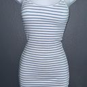 Brandy Melville Spring Bodycon Sundress Blue & White Striped Summer Dress Small Photo 4