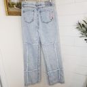 Revice Denim  NWT Lover 4Ever Light Wash High Rise Straight Leg Grid Jeans Sz 30 Photo 7