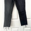 Gap  Denim Washed Black Vintage High Rise Slim Jeans Open Raw Ankle Hem 28 Short Photo 3