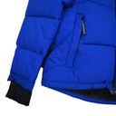 BCBGeneration  Womens L Colorblock Hooded Puffer Jacket in Cobalt with Black NEW Photo 5