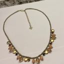 Cookie Lee Signed  Costume Necklace Bead Beaded / Gold Tone Adjustable Length Photo 6