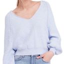 Free People  boucle found my friend sweatshirt top shirt nubby cotton cropped Os Photo 0