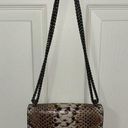 Vera Pelle Marina Galanti  Snake Print Leather Metal Chain Crossbody Bag Italy Photo 0