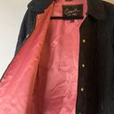 Coach  Black Quilted Logo C Jacket Coat Button Front Pink Lining size Small S Photo 7