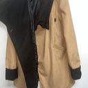 Thread and Supply  Womens Coat Size M Cognac Tan Black Double Breasted Button Photo 2