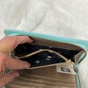 Anne Klein  Wallet Women NWT Blue Metallic Inside Zip Around Wristlet Photo 4